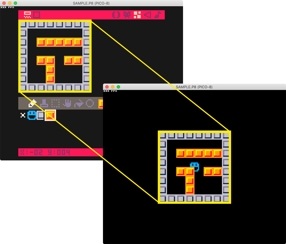 3 背景をつくる Pico 8でゲームをつくろう